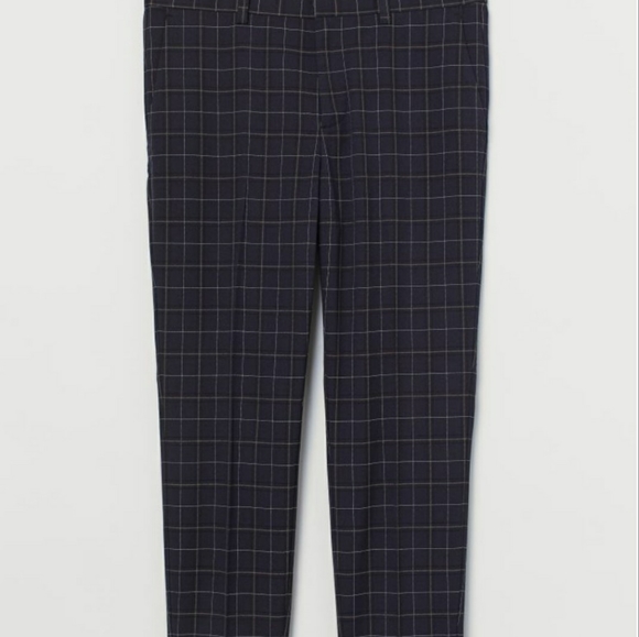 H&M Other - H&M Skinny Fit Suit Pants in Dark Blue/Plaid